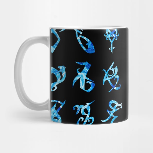 Hydro Flask stickers pack set - Shadowhunters rune (blue sea paint) | Parabatai | Angelic power rune | Alec, Magnus by Vane22april